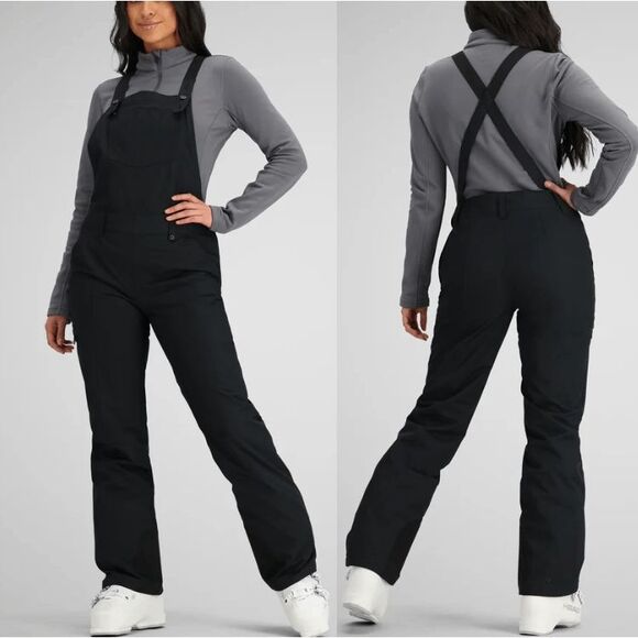 Obermeyer Women’s Malta Bib Overalls Black Waterproof Insulated Snow Ski Size 10 - Picture 1 of 10